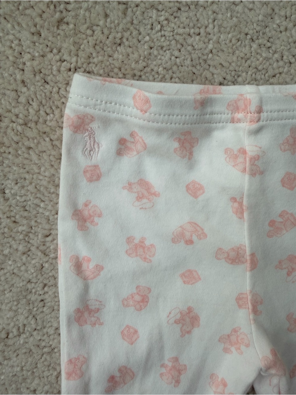 Ralph Lauren White and Light Pink Infant 3-Piece Pajama Set - Picture 10 of 16